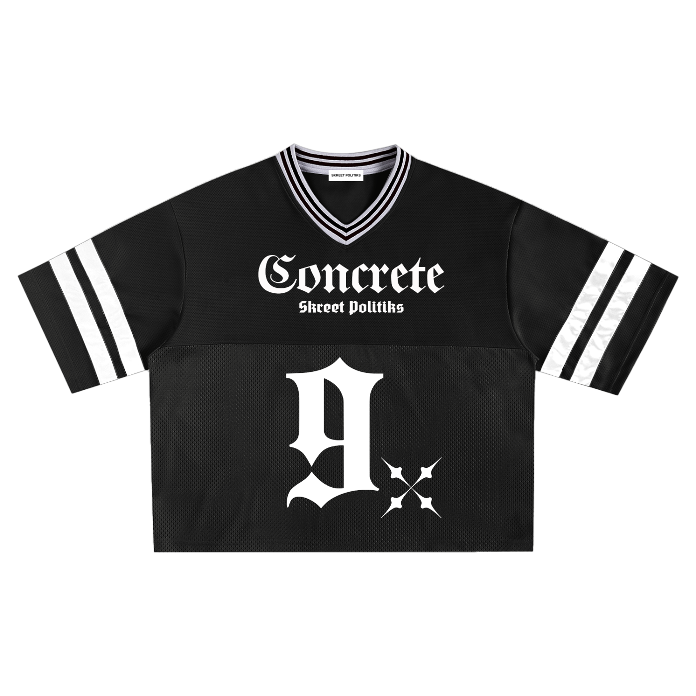 Taped Mesh Boxy T-shirt