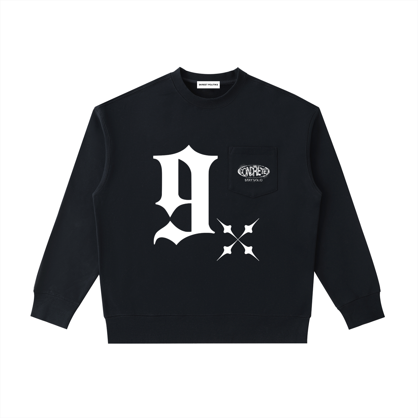 Heavyweight Patch Pocket Crewneck Sweatshirt